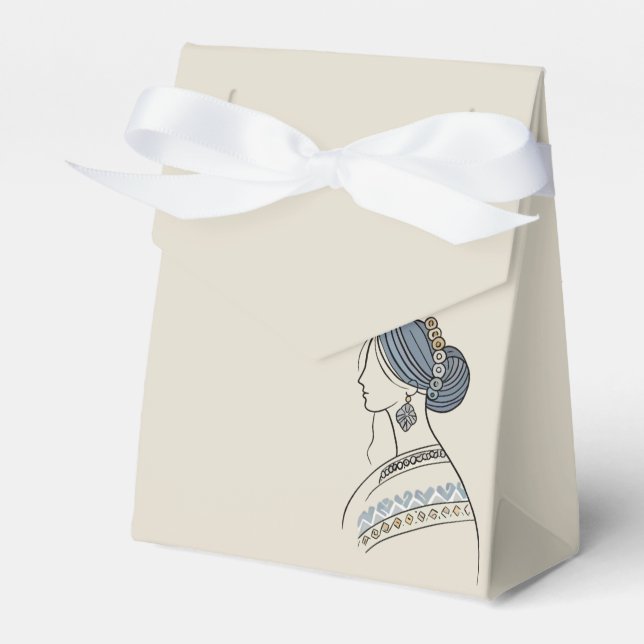 Elegante ukrainische Folk Art Gunst Box Geschenkschachtel (Vorderseite)