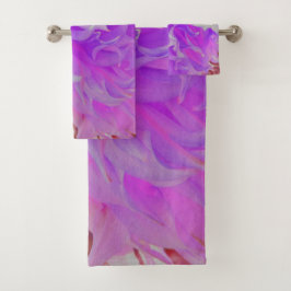 Elegante ultraviolette Dekorative Dahlia-Blume Badhandtuch Set