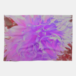 Elegante ultraviolette Dekorative Dahlia-Blume Geschirrtuch