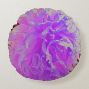 Elegante ultraviolette Dekorative Dahlia-Blume Rundes Kissen