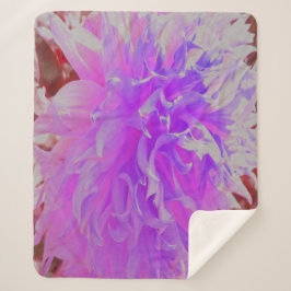Elegante ultraviolette Dekorative Dahlia-Blume Sherpadecke
