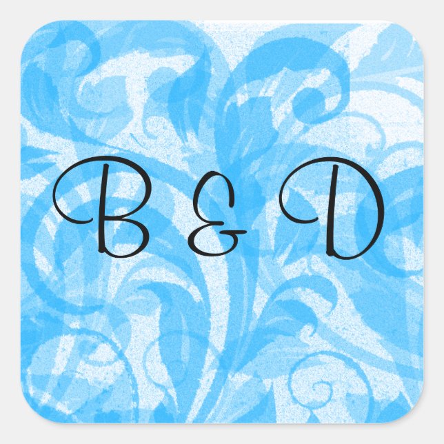 ELEGANTE UMSCHLAG AUFKLEBER-STICKER-VORLAGE QUADRATISCHER AUFKLEBER (Vorderseite)