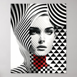 Elegante und auffällige Wanddekoration Weiblich Poster