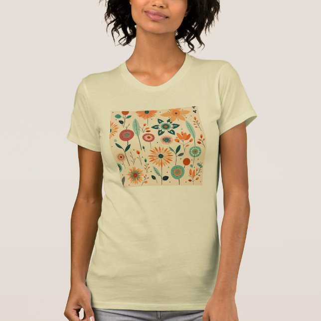 Elegante und delikate Blume T-Shirt (Vorderseite)