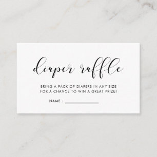 Elegante und einfache Babydusche-Windel-Einlage Begleitkarte