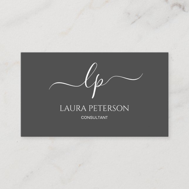 Elegante und einfache handgeschriebene Skriptkalli Visitenkarte (Vorderseite)