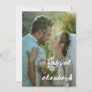 elegante und einfache Luxus-Goldhochzeit Einladung