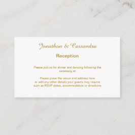 ELEGANTE UND EINFACHE PINK STRIPE GOLD ENCLOSURE C BEGLEITKARTE