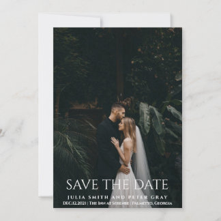 Elegante und einfache weiße Typografie Wedding STD Einladung