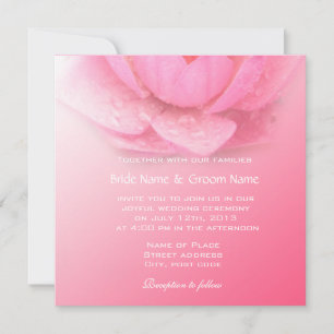 Elegante und hübsche rosa Wasserlilie in rosa Hoch Einladung