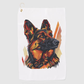 Elegante und kaninisch-graue deutsche Hirten Golfhandtuch