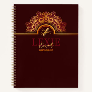 Elegante und klassische Friseurstylistin Notizbuch