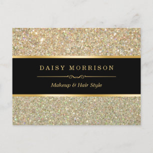 Elegante und klassische Gold Glitzer Glitzern Postkarte