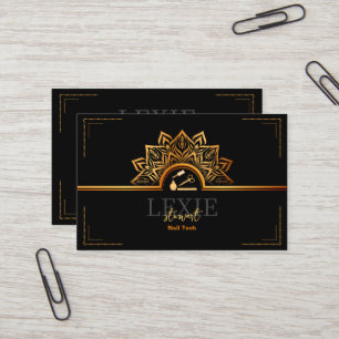 Elegante und klassische Nail Tech Loyalität Visitenkarte