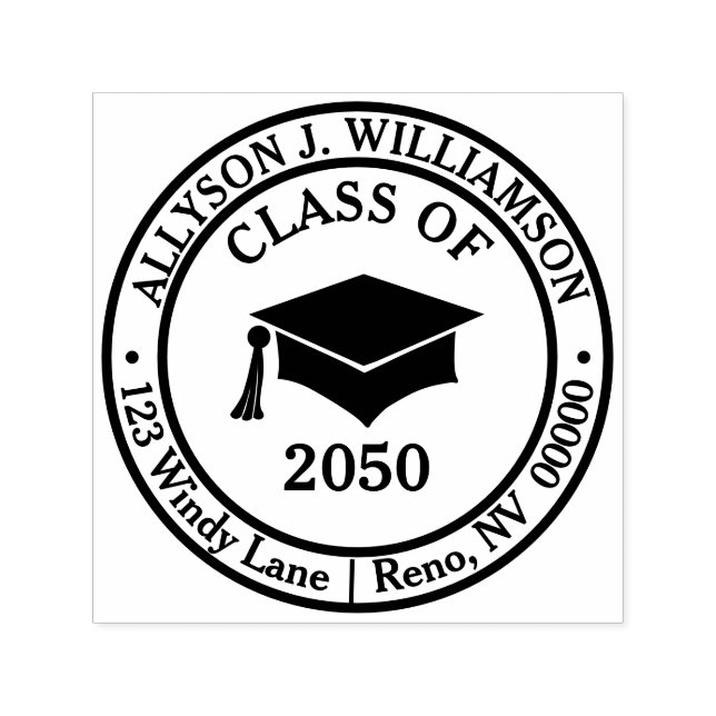 Elegante und klassische Rücksendeadresse des Grade Permastempel (Design)