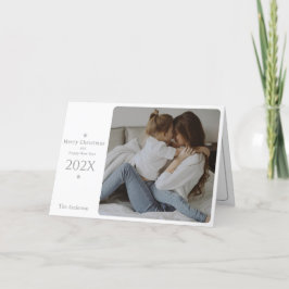 Elegante und klassische Weihnachts- und Neujahrska Dankeskarte