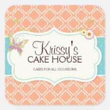 Elegante und lustige Bäckerei Box Stickers