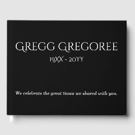 Elegante und minimale Erinnerungen Gästebuch