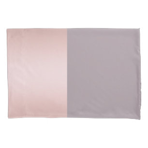 Elegante und minimale Rose Gold und lila Farbblöc Kissenbezug