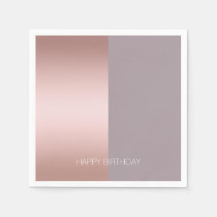 Elegante und minimale Rose Gold und lila Farbblöc Serviette