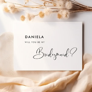 Elegante und moderne Bridesmaid-Angebotskarte Einladung