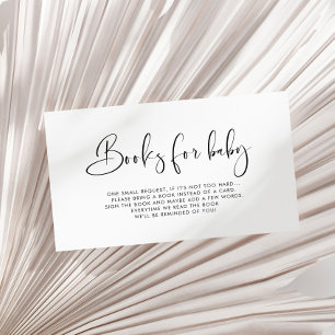 Elegante und moderne Bücher für die Babykarte Begleitkarte