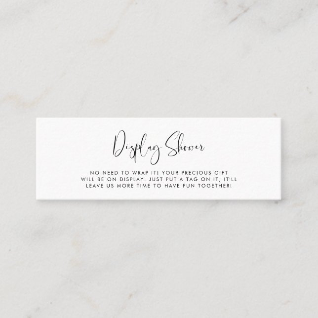 Elegante und moderne Duschkarte Mini Visitenkarte (Vorderseite)