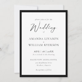 Elegante und moderne formelle Hochzeitseinladung Einladung