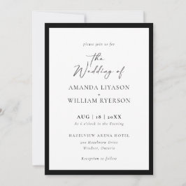 Elegante und moderne formelle Hochzeitseinladung Einladung