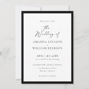 Elegante und moderne formelle Hochzeitseinladung Einladung