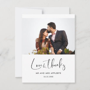 Elegante und moderne Hochzeit Danke Foto