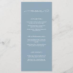 Elegante und moderne Hochzeit Menükarte