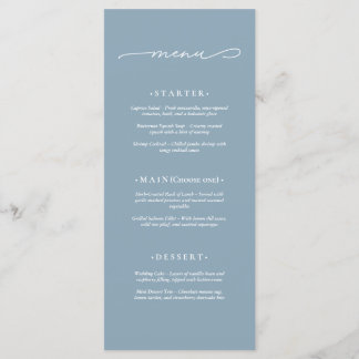 Elegante und moderne Hochzeit Menükarte