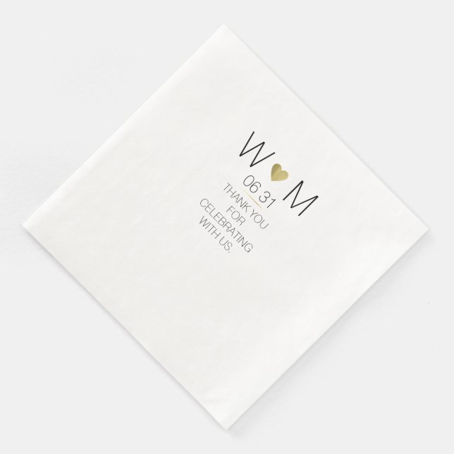 Elegante und moderne Hochzeit Serviette (Ecke)