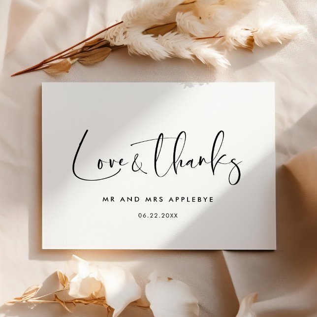 Elegante und moderne Hochzeitskarte Liebe & Dankes Dankeskarte (Von Creator hochgeladen)