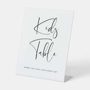 Elegante und moderne Hochzeitskids Sockelschild