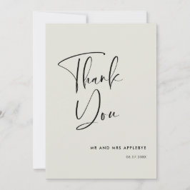 Elegante und moderne Lichtschlucht Hochzeit Danke  Einladung