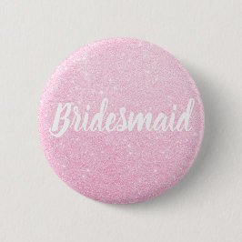 Elegante und moderne Rose Gold Glitzer Brautjungfr Button