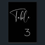 Elegante und moderne Schwarz-Weiß-Hochzeit Tischnummer<br><div class="desc">Eine moderne Typografie und ein klassisches Schwarz-Weiß-Thema für Ihre Hochzeitsarbeit: Wählen Sie diese einfache und elegante Hochzeitssuite. Vollständig anpassbar: Sie können sowohl den Hintergrund als auch die Textfarbe beliebig ändern.</div>