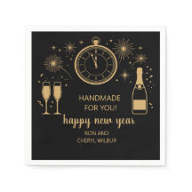 Elegante und moderne Silvester-Partyservietten