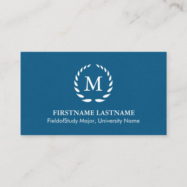 Elegante und moderne Student Business Cards Telefonnummerkarte (Vorderseite)