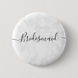 Elegante und moderne Trauzeugin aus weißem Marmor Button