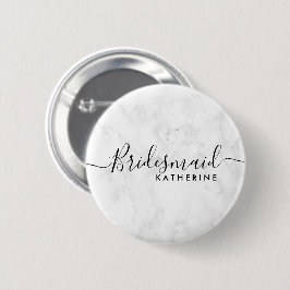 Elegante und moderne Trauzeugin aus weißem Marmor Button