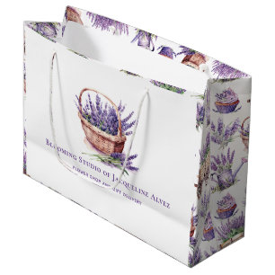 Elegante und moderne Wasserfarben-Blumenladen Große Geschenktüte