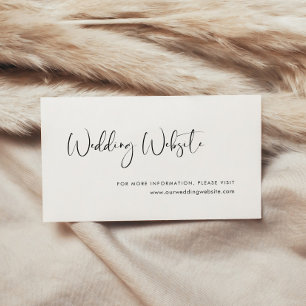 Elegante und moderne Website für Hochzeiten Begleitkarte
