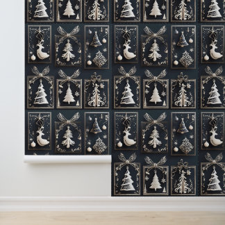 Elegante und moderne Weihnachtsbäume Tapete