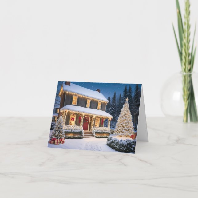 Elegante und moderne Weihnachtskarte Feiertagskarte (Vorderseite)