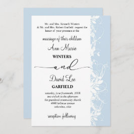 Elegante und moderne White Floral Script Hochzeit Einladung