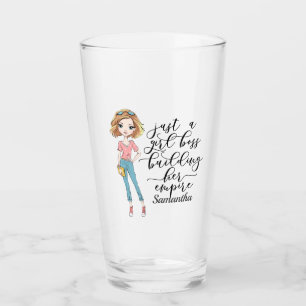 Elegante und Niedliche Dame Girl Boss Glas
