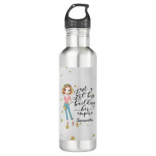 Elegante und Niedliche Dame   Girl Boss   Grau Edelstahlflasche